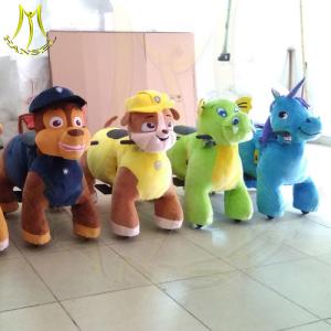 China Hansel stuffed walking stuffed animal electric toy car for shopping mall factory