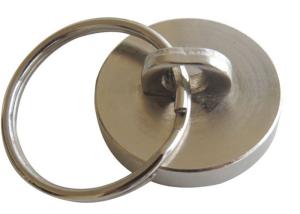 China Iron Utility Magnetic Mount Hook Strong Hanging Indoor / Outdoor Silvery Color factory