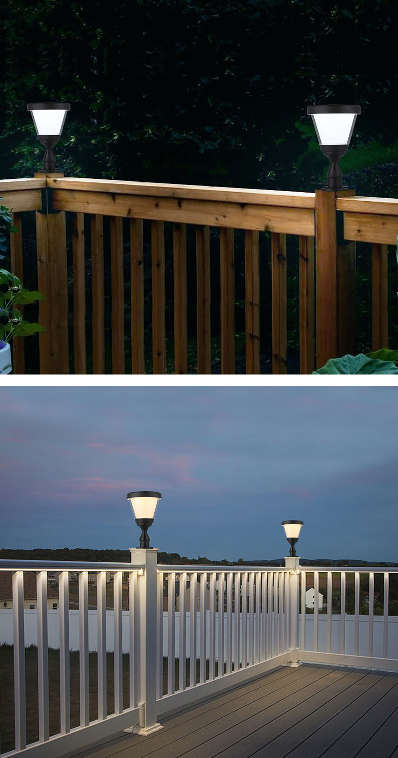 Outdoor Solar Fence Main Gate Pillar 3.2V LED Post Lights Garden Decor