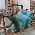 Building Bent Tempered Glass 3-19mm Bent Curved Glass for Freezer