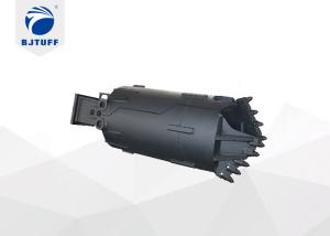 China Black Blue 800mm Hydraulic Piling Rig Bucket With Rock Drilling Bits factory