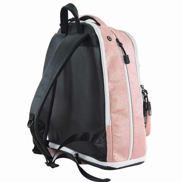 Rose Golden Shinny Fashion Sports Backpack With Embroidered Logo OEM/ODM
