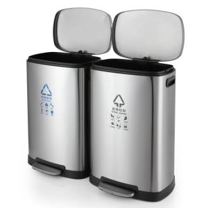 China OEM Anti Smudge Stainless Steel Outdoor Trash Can factory