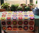 Countryside Handmade crochet hook Daisy blanket, Cashmere knitted blanket throw,