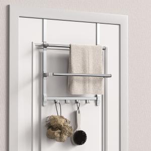 China Stainless Steel Over Door Towel Rack With Versatile Functionality 38.5*14.9*48.2cm factory