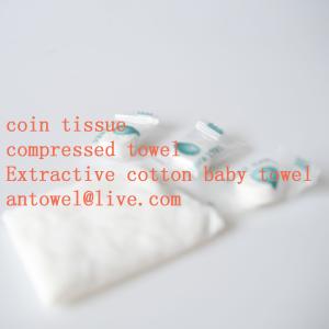 China 2cm diameter coin tissue cotton made factory