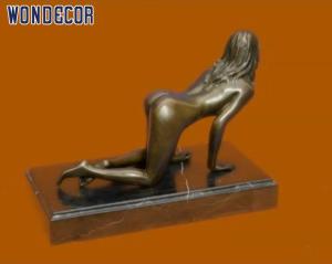 China Nude Statue Woman Bronze Statues Sculpture Indoor Desktop Decoration factory