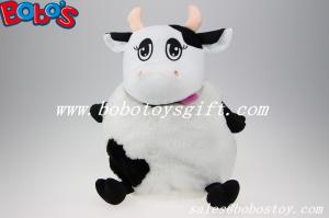 China 0-10 Age Baby Soft Cartoon Cow Animal Bag Plush Backpack factory