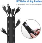 Neoprene Core Self Closing Cable Wrap Wire Management Sleeve