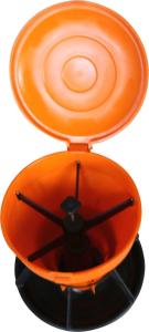 China Poultry Plastic Feed Troughs Orange Plastic Animal Feed Troughs factory