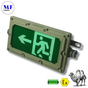 China Battery Back Up Luminaries Atex LED Fireproof Exit Sign Emergency Light with IP65 Waterproof factory