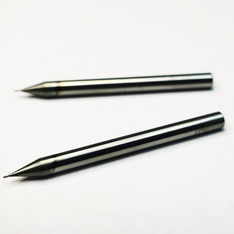 Tungsten Carbide Micro 2 Flute Ball Nose End Mill 0.3mm Hrc55