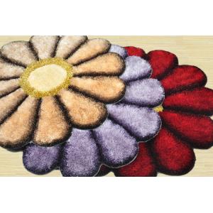 China Sunflower 3D Polyester Shaggy Rug & Carpet Floor Mat (3301） on sale
