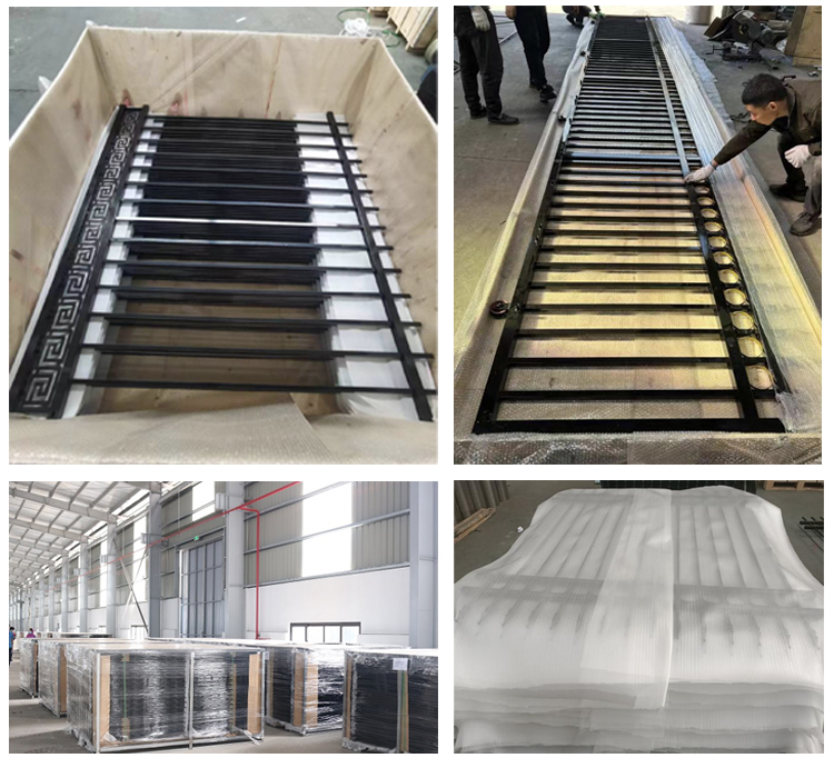 Front Yard Steel Picket Fencing Panels Rail 25*25mm or 40*40mm Blue White Black Green