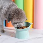 High Footed Cat Dog Pet Feeder Bowls Neck Protection Anti Overturning