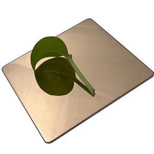 China Super Mirror AISI 304 304L Rose Gold Decorative Stainless Steel Sheet Metal factory