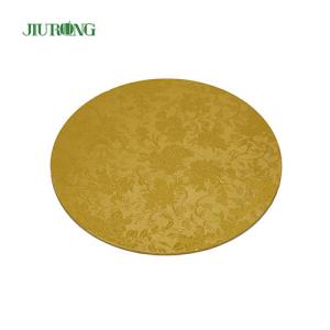 China Home Compost 10 Inch Gold Cake Board 24cm Food Grade Corrugated Cake Drum factory
