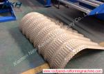 Blue Roofing Sheet Crimping Machine , Hydraulic Crimp Panel Curving Machine