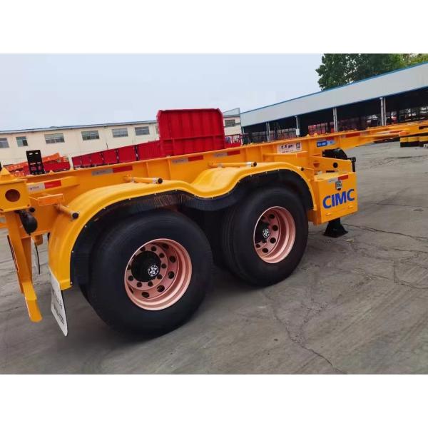 CIMC 2/3 Axles 12 Units Tires 12400*2480*1560mm Mechanical Suspension 60T Payload Skeleton Semi Trailer