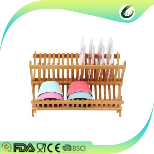 foldable bamboo dish drying rack wholesale