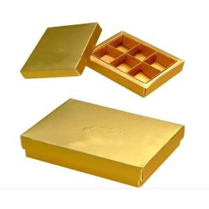 Metallic Food Gift Box Packaging Empty Chocolate Boxes With Insert