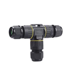 China T Type Plastic Screw Circular Led Strip Light Splitter Electrical Easy Installed Waterproof Cable Connector factory