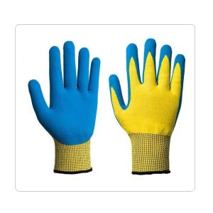 China Gardening HPPE Mechanix Cut Resistant Gloves With Blue Nitrile Dipping On Palm factory