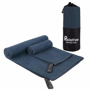China Woven Custom Lightweight Super Absorbent Sports Travel Towel with Carry Bag factory