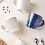 Classic Dad Mug Fathers Day Gift Ceramic Mug Nordic Porcelain Cup Dark Blue Mugs