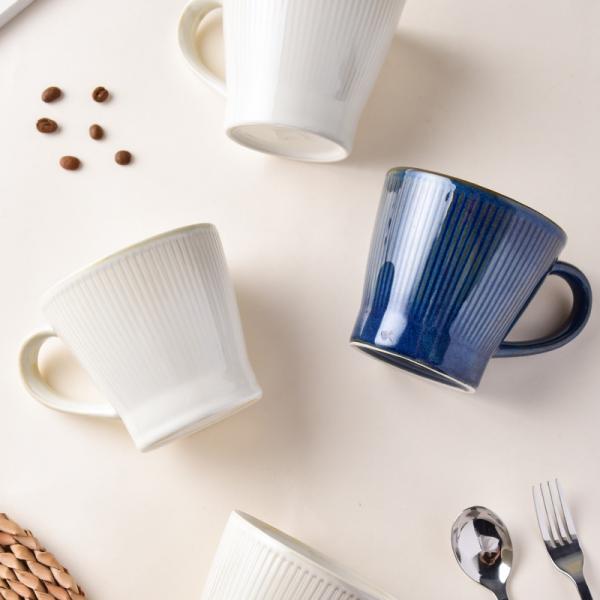 Vintage Ceramic Coffee Mug 300ml Reactive Glaze Porcelain Cup For Sustainable