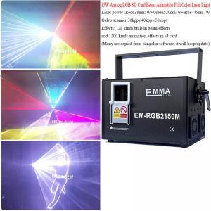 China Mini 15W Large Power Animation DMX 512 Scanner Laser Light RGB Colorful Party Christmas DJ Disco Laser Light on sale