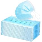 Daily Use 3 Ply Disposable Face Mask Blue Color Earloop Low Resistance To