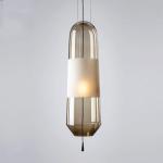 Height 38cm Gray / White / Amber Color Nordic Glass Ceiling Lights