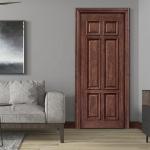 Muti Panel Solid Walnut Interior Doors 6 Layer Painting 2.1m Height