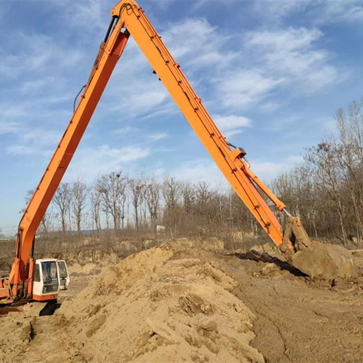 Customized Three-Section Boom Demolition Arm Extension Boom T Telescopic Long Reach Arm Bucket Used For Excavator