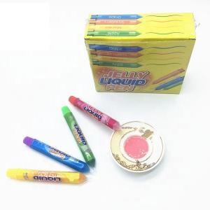 China Grape Strawberry Jelly Candy Pen Shape Liquid Fruit Jelly Jam In Stick Tube factory