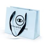 Durable high quality promotion gloss glasses packaging paper bag