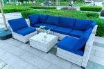 Outdoor furniture rattan living room sofa woven balcony combination rattan chair