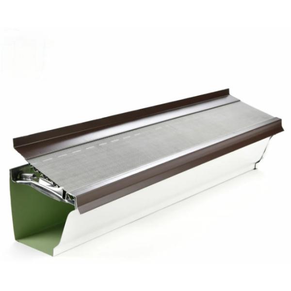 China Aluminum Gutter Guards Leaf Filter Aluminum Mesh Fabric Grid Seamless Gutters Rain Gutter Guard factory
