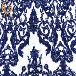 Fashion Tulle Beaded Embroidered Lace Fabric Polyester Handmade