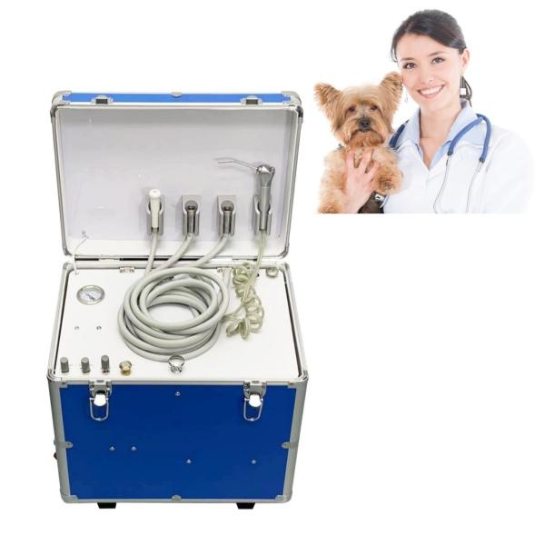 Mobile Vet Clinic Portable Dental Unit with 550W air Compressor Luggage Style