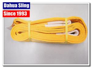 China Adjustable Polyester Lifting Slings Flat Eye Sling Wide Bearing Surface factory