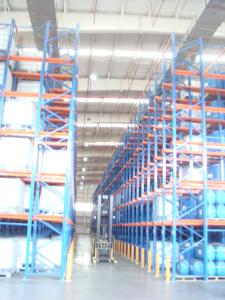 China ISO9001 Galvanized Drive Through Pallet Racking System For Forklift factory