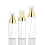 Factory price high quality transparent gold pump lotion body cleanser empty