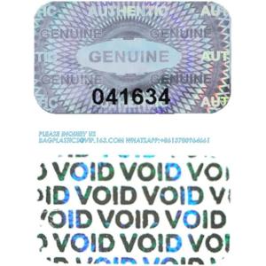 Authentic Hologram Labels/Stickers Silver Transfer Tamper Evident Security