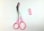 Pink Eyebrow Shaping Scissors / Tattoo Accessories For Microblading 40 G