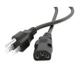 6 Ft Standard LED Grow Light Extension Cord 18 AWG Black Grow Light Cable