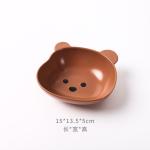 Cat bowl ceramic dog bowl bear bowl cute anti-overturning cat plate rice bowl