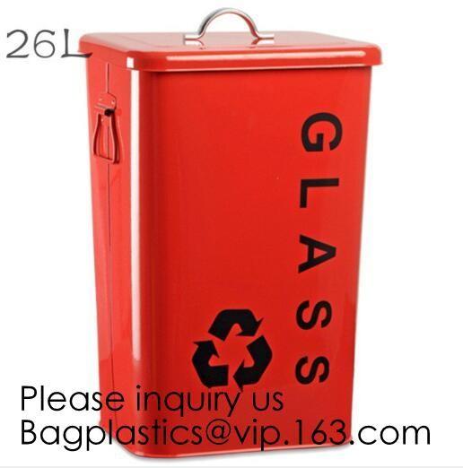 Kitchen/Home/Household/Outdoor/Recycling,Copper Garbage Can Tin Garbage Bin