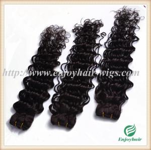 China Indian 5A virgin hair weave natural color(can be dye) deep wave 10''-26'' hair extension factory